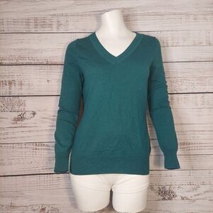 Banana Republic Extra Fine Merino Wool V-Neck Sweater Womens sz S